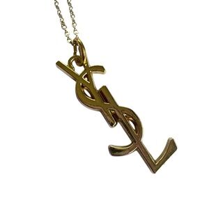 YSL Upcycled Golden Pendant Necklace